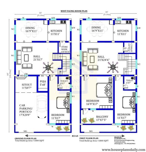 Vastu West Facing House Plan Duplex House Design House Plan And