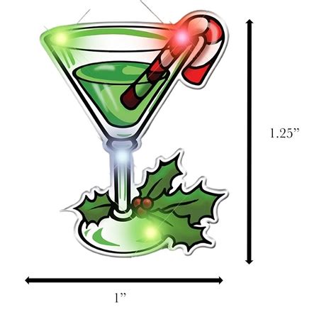 Christmas Martini Flashing Body Light Lapel Pins Good Christmas Presents