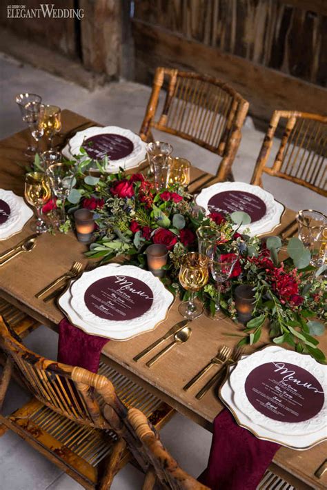 Barn weddings are hot and show no signs of fading anytime soon. Rustic Burgundy Barn Wedding | ElegantWedding.ca
