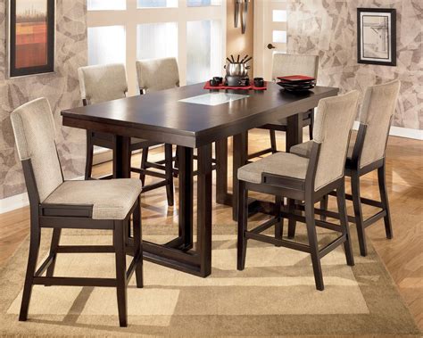 Ashley 7 Piece Dining Set Bar Dining Table Counter Height Dining