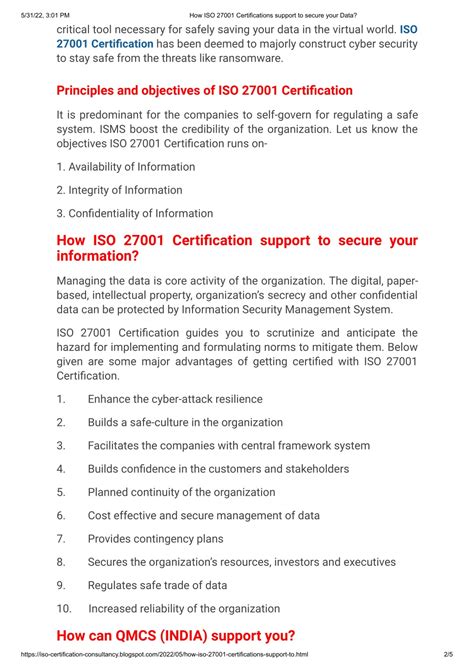 Ppt How Iso 27001 Certifications Support To Secure Your Data