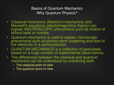 Ppt Basics Of Quantum Mechanics Powerpoint Presentation Free