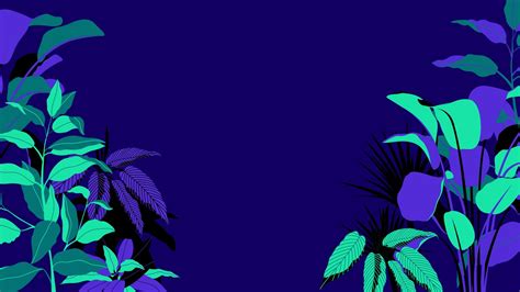 Blue And Green Plant Zoom Virtual Background Templates By Canva