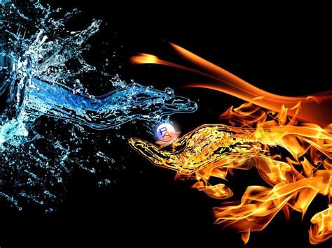 Cool Fire And Water Wallpapers Wallpaper Cave