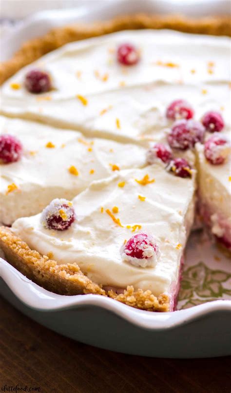 this homemade no bake cranberry orange cream pie recipe is a simple holiday dessert orange