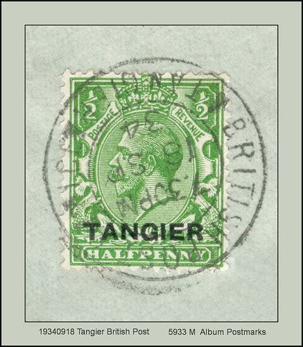 19340918 Tangier British Post 5933 M Album Postmarks Flickr