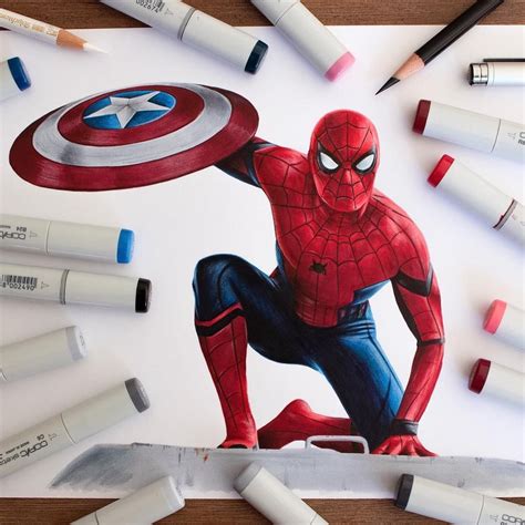 Pin By Art Drawings On Stephen Ward Spiderman Drawing Avengers