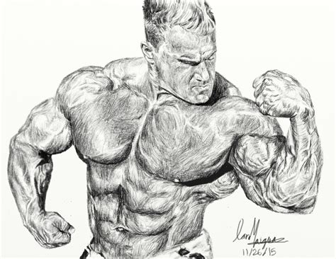 Bodybuilder Pencil Sketch By Ianmaiguapictures On Deviantart