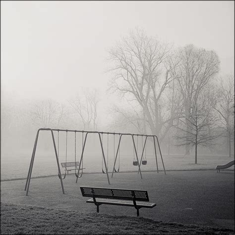 Park And Playground On A Foggy Morning Photograph By Christopher Crawford