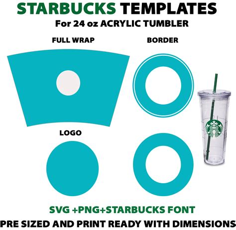 Digital Drawing And Illustration Starbucks Full Wrap Template Svg