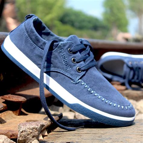 Free Shipping Fashion Casual Denim Canvas Shoes Men Shoes 2 Color In