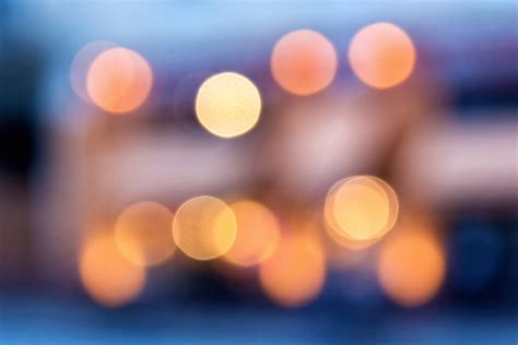 Abstract Background Of Blurred Lights With Bokeh Effect Free Photo