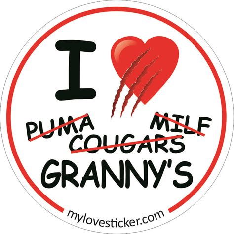 Autocollant Sticker I Love Grannys