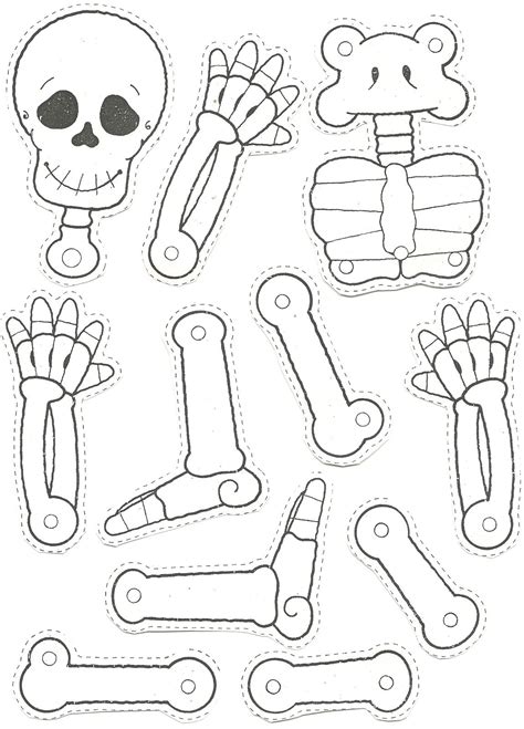 Dibujos De Calaveras Para Armar Esqueleto Para Armar Calaveras Para