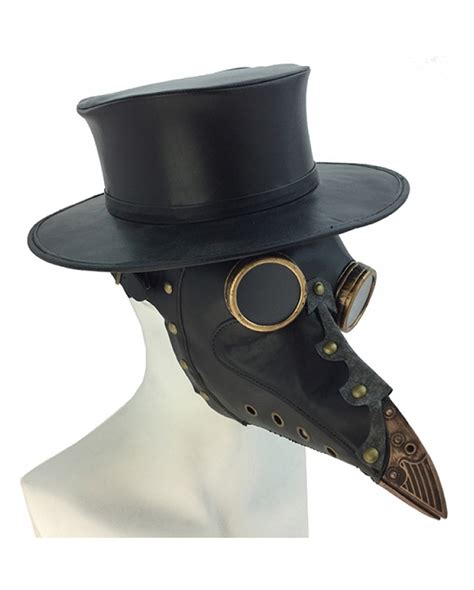 Black Steampunk Plague Doctor Mask Horror