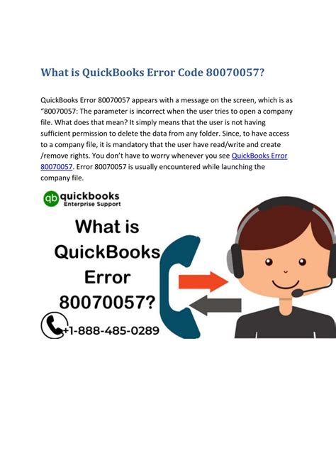Ppt What Is Quickbooks Error Code 80070057 Powerpoint Presentation