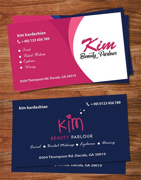 Beauty Parlour Visiting Card Template
