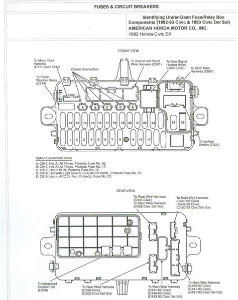 1988 Honda Fuse Box Diagram