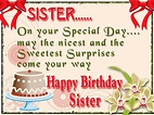 Happy Birthday Wishes for Sister Printable | Happy Birthday Wishes, Quotes