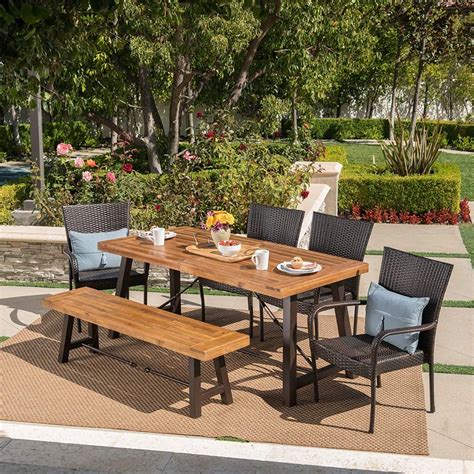 Christopher Knight Home Salla Outdoor Acacia Wood Dining Set Best