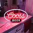 Vintage Coors Neon Beer Sign 3 Colors 24 Across 14 1/2 Tall Pink 