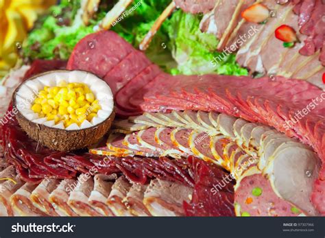 Cold Cuts Meat On Banquet Table In Buffet Stock Photo 97307966