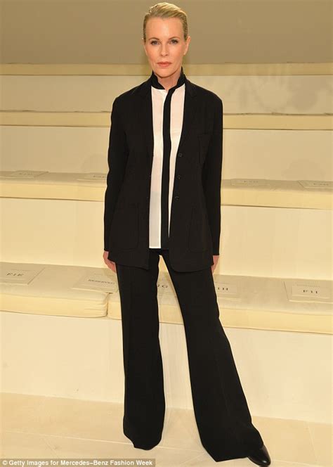 New York Fashion Week Kim Basinger Is Alluring In Androgynous Suit At Ralph Lauren S New