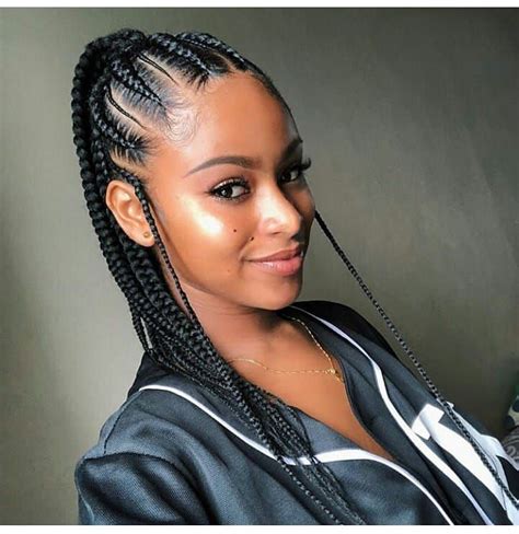 Ghanaian Hairstyles On Instagram “feed In Braids Michellemntk