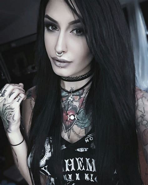 Pin By Itmfan4life On Goth Girl Tattoos Hot Goth Girls Goth Beauty