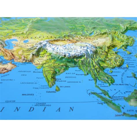 Hubbard Scientific Raised Relief Map World Ncr 34 X 22 Hubbard