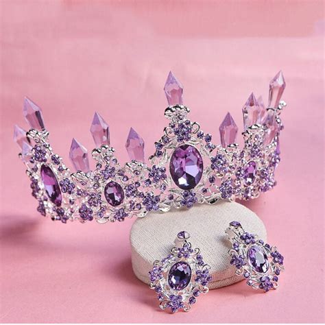Purple Tiara Crystal Purple Queen Crown Majestic Crowns