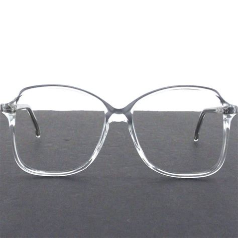 oversize clear eyeglasses 80s vintage nos eye glasses etsy glasses white frame glasses