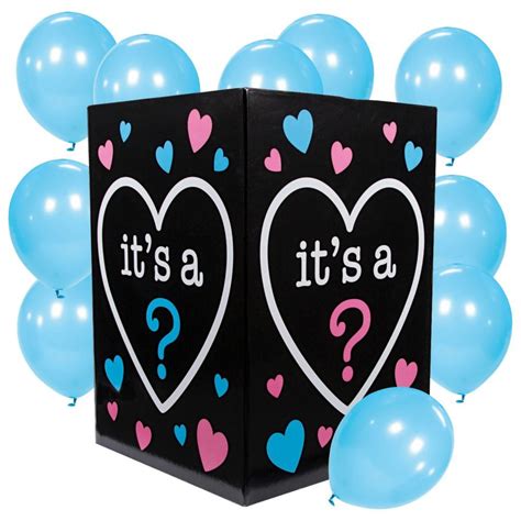 Blue Gender Reveal Box And 11 Gender Reveal Party Theme Gender Reveal