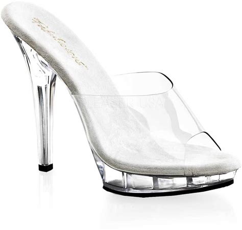 Elegant Open Toe Platform Stiletto Sexy Slide Mules High Heels Shoes