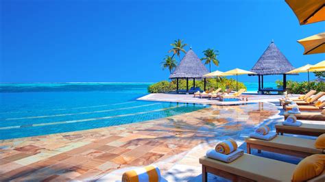 Swimming Pool At A Tropical Resort Virtual Backgrounds