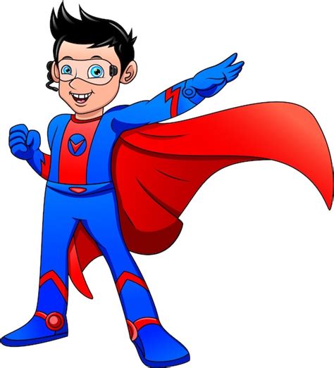 Premium Vector Super Hero Boy Posing