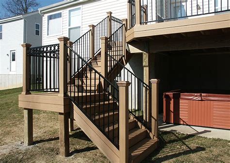 Composite Deck Stairs Photo Gallery Of Large Composite Decks By Andy