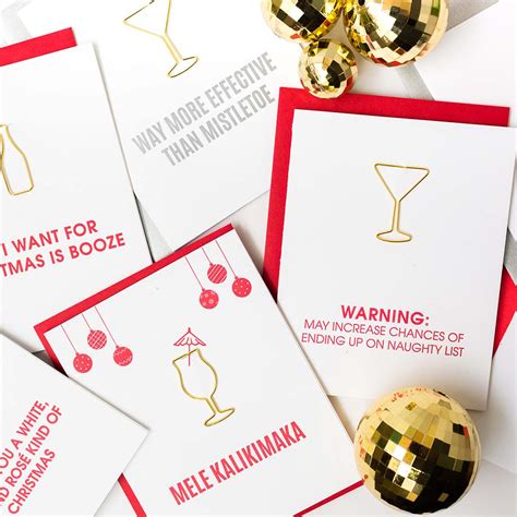 chez gagné hilarious letterpress paperclip cards naughty list warning