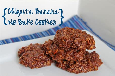 Banana oatmeal cookies with bananas foster topping a sprinkle of this and that sugar, salt, baking soda, vanilla, unsalted butter, cinnamon and 12 more healthy banana oatmeal cookies a mind full mom Chiquita Banana No Bake Cookies Recipe | Chiquita Moms ...