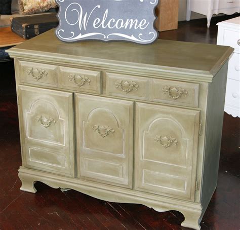 Olive Green Gave This Outdated Piece A New Life Painted Furniture