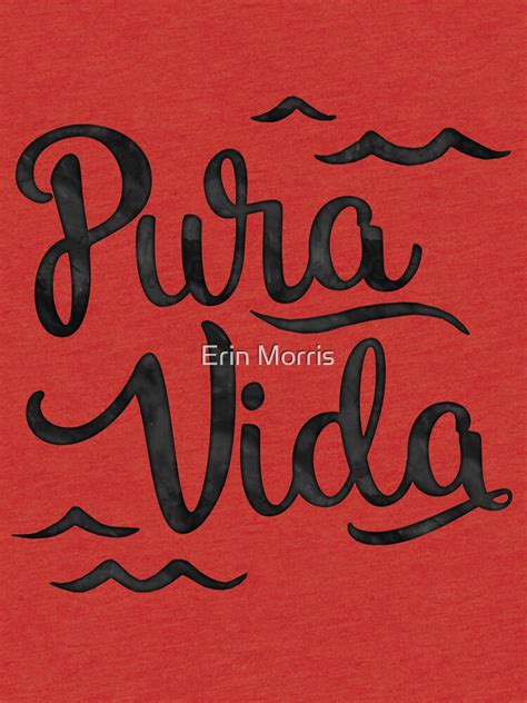 Pura Vida Waves In Black T Shirt By Erinmorris Redbubble