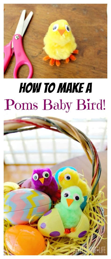 How To Make A Poms Baby Bird Craft Fun Learning Life
