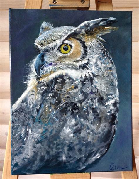 Painting The Owl Etsy