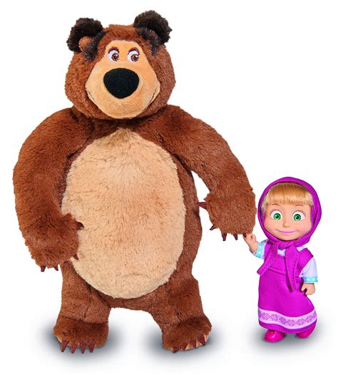 Buy Masha And The Bear Jada Toys Masha Plush Set With Bear And Doll