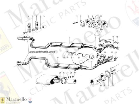 008 Exhaust And Manifolds Parts Diagram For Ferrari 275 Gtb Maranello