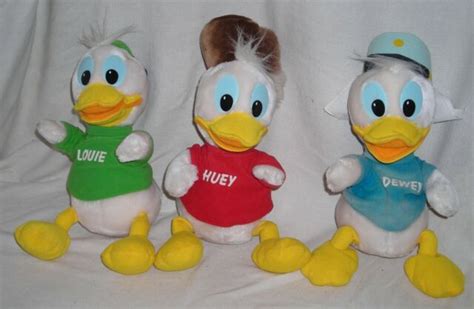 Vintage Applause Huey Dewey Louie Plush Donald Duck Kids 12 Lot Of 3