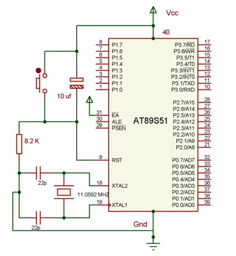 8051 Microcontroller Basic Connection The Inbuilt Capabilities Of 8051