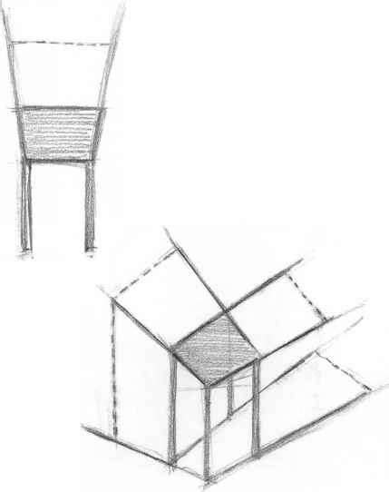 Three Different Views Of The Same Chair One With An Open Back And One