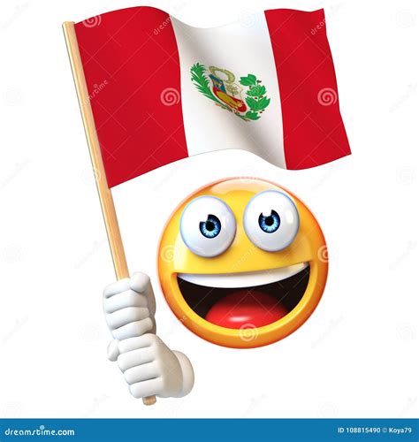 Emoji Que Guarda A Bandeira Peruana Emoticon Que Acena A Bandeira