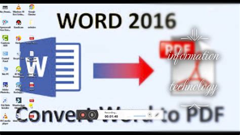 Word 2016 Convert Word To Pdf How To Create A Pdf File From Office
